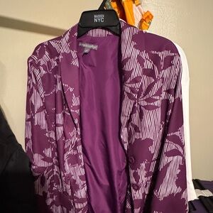 Jessica London Purple Patterned Blazer